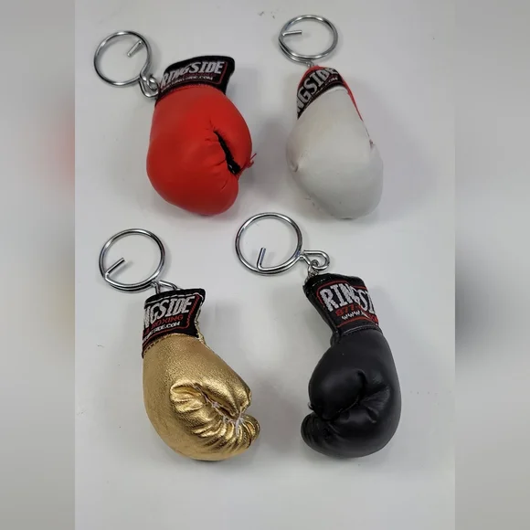 Set of 4 Ringside Boxing Glove Keychain Rings. - Picture 1 of 4